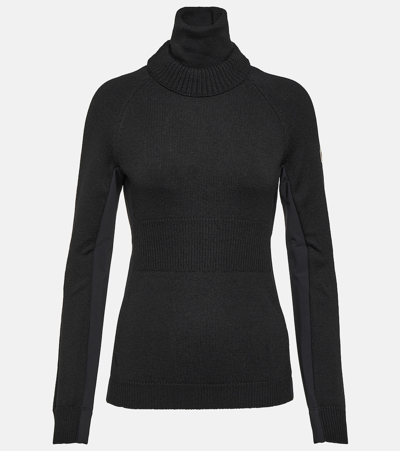 Moncler Wool-blend Top In Black
