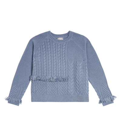 Il Gufo Kids' Wool Sweater Vest In Blue