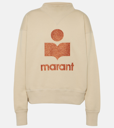 Marant Etoile Moby Sweatshirt In Ecru_burnt_orange