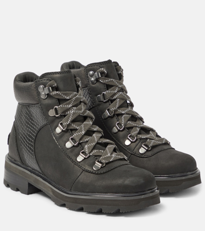 Sorel Lennox Hiker Stkd Wp Womens Leather Waterproof Hiking Boots In Multi