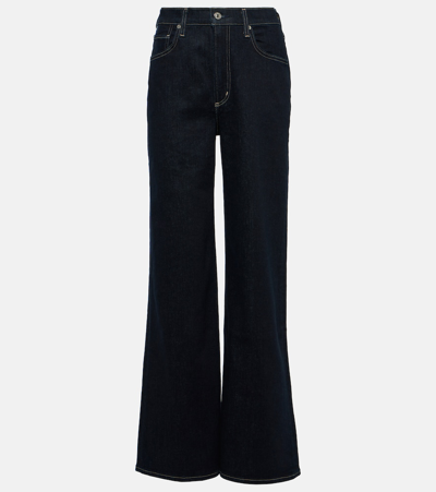 Citizens Of Humanity Paloma Corduroy Wide-leg Trousers In Wood Dk Brown