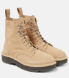 Sorel Hi-line Lace Womens Leather Lace-up Booties In Beige