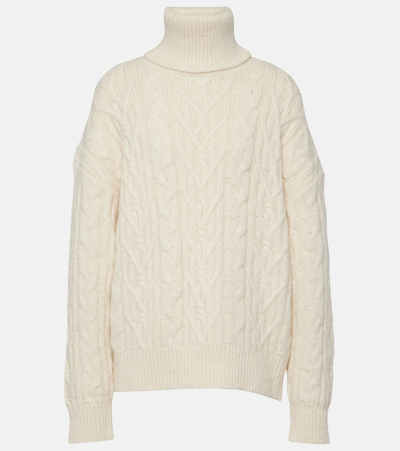 Nili Lotan Amaya Cashmere Turtleneck Sweater In Beige