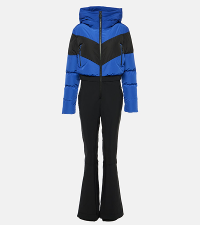 Fusalp Kira Tech Down Ski Suit In Black,blue