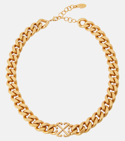 Off-white Arrows Chain-link Necklace In Gold