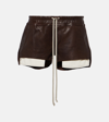 Rick Owens Off-white Porterville Cropped Level T-shirt In Brown
