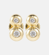 Melissa Kaye Audrey Small 18kt Gold Earrings With Diamonds In Gold