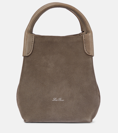 Loro Piana Women's Bale Leather Convertible Shoulder Bag In Brown