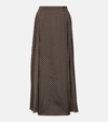 BALMAIN MONOGRAM JACQUARD MIDI SKIRT