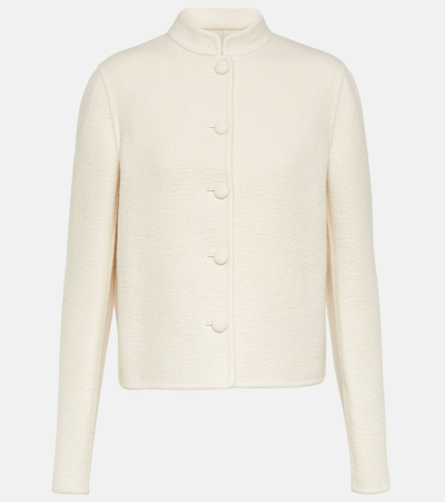 Gabriela Hearst Larrington Brushed Cashmere Single-breasted Jacket In Ivory