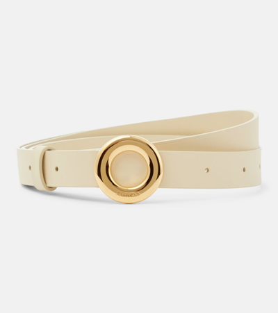 Loro Piana Ghiera Leather Belt In Beige