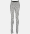 Isabel Marant Tanael Crystal-embellished Tulle Leggings In Silver