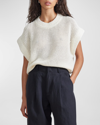 APIECE APART OLIVA DOLMAN-SLEEVE KNIT LINEN VEST