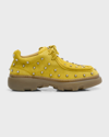 Burberry Creeper Studded Suede Boots In Manilla
