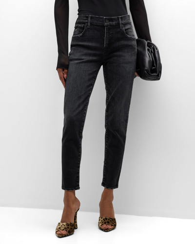 Moussy Vintage Bissell Skinny Ankle Jeans In Blk