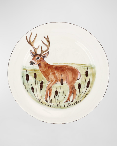 Vietri Wildlife Deer Dinner Plate
