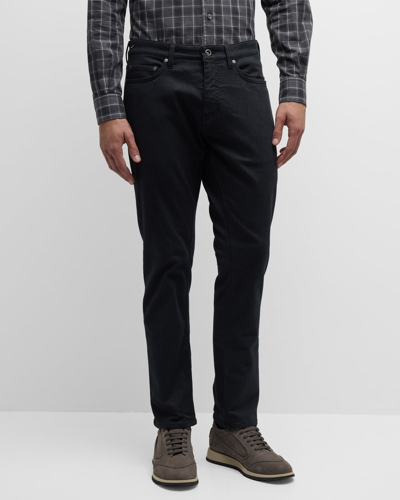 Rodd & Gunn Motion Melange Cotton Stretch Straight Fit Jeans In Onyx