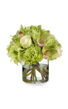 Diane James Designs Green Hydrangea And Orchid Bouquet In Green