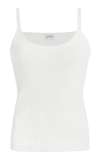 Leset Pointelle-knit Cotton Tank Top In White