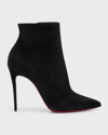 Christian Louboutin So Kate Suede Red Sole Booties In Black