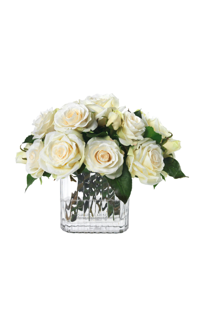 Diane James Designs Cream Rose Bouquet In Ivory