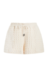 OAS DRIZZLE WAFFLE-KNIT COTTON SHORTS
