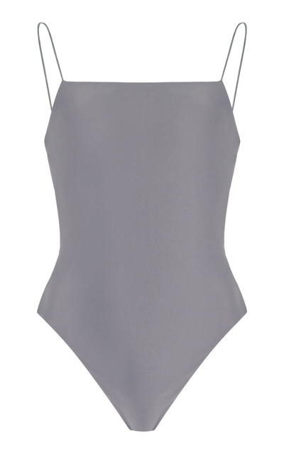 Ziah Square Neck One-piece Swimsuit In Grey