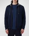 Bugatchi Men's Soft Touch Full-zip Hooded Jacket In Navy