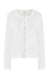 Leset Pointelle-knit Cotton-jersey Cardigan In White