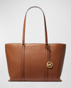 Michael Michael Kors Temple Large Lychee Handbag In Luggage