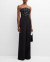 MILLY SPENCER STRAPLESS BEADED JUMPSUIT