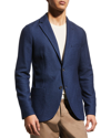 LORO PIANA MEN'S CASHMERE/SILK 2-BUTTON SWEATER JACKET