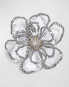 ALEXIS BITTAR PUNK ROYALE CRYSTAL LUCITE FLOWER PIN