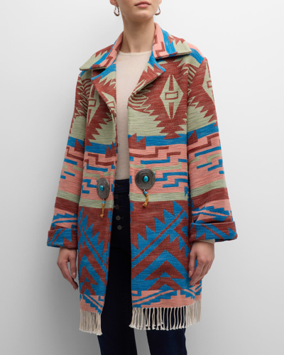 Fortela Faryn Ikat-dyed Cotton Jacket In Multicolor