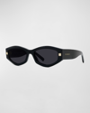 GIVENCHY GV DAY GEOMETRIC ACETATE OVAL SUNGLASSES