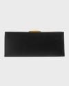 Jimmy Choo Diamond Leather Cocktail Clutch Bag In Black Gold