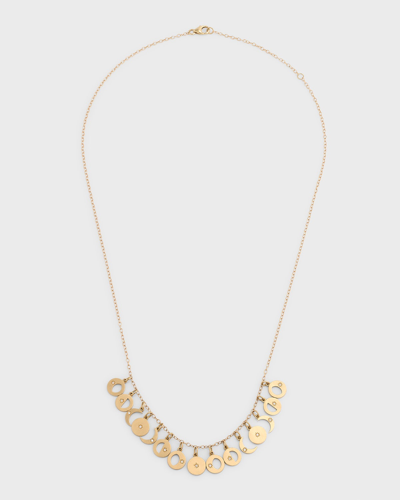 Andrea Fohrman White Diamond Mini Phases Of The Moon Necklace In Gold