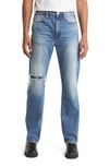 Frame Blue Boxy Clayton Jeans In Clayton Rips