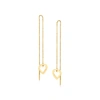 Rs Pure By Ross-simons 14kt Yellow Gold Heart Threader Earrings In Gold