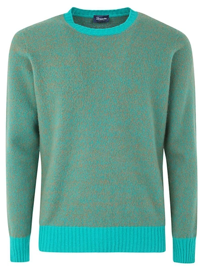 Drumohr Long Sleeve Crew Neck Sweater Clothing In Green