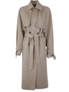 Max Mara Falcone Double Breasted Trench In White