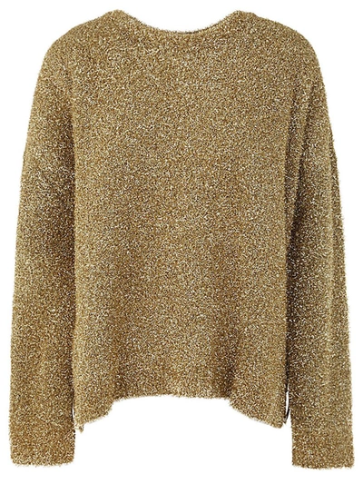 Paco Rabanne Crew Neck Pull Clothing In Metallic