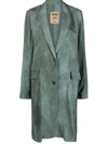 Uma Wang Single-breasted Coat In Blue