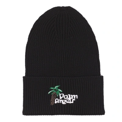 Palm Angels Sketchy Beanie In Black