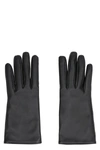 Saint Laurent Smooth Lamb Leather Wrist Length Gloves In Black