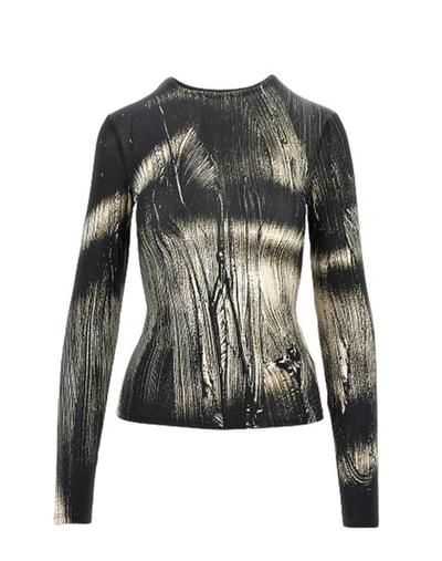 Louisa Ballou Black Printed Long Sleeve T-shirt