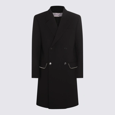 Off-white Coat In Black Wool
