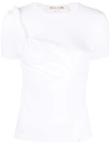 Alyx Asymmetric Twist T-shirt In White