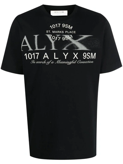 Alyx 1017  9sm Logo-print Cotton T-shirt In Black