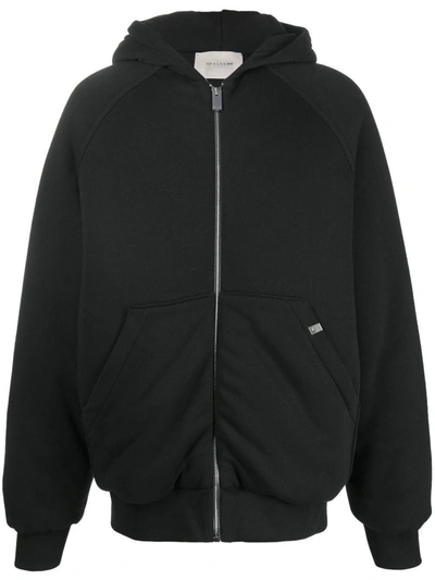 Alyx Logo-embroidered Hooded Bomber Jacket In Black